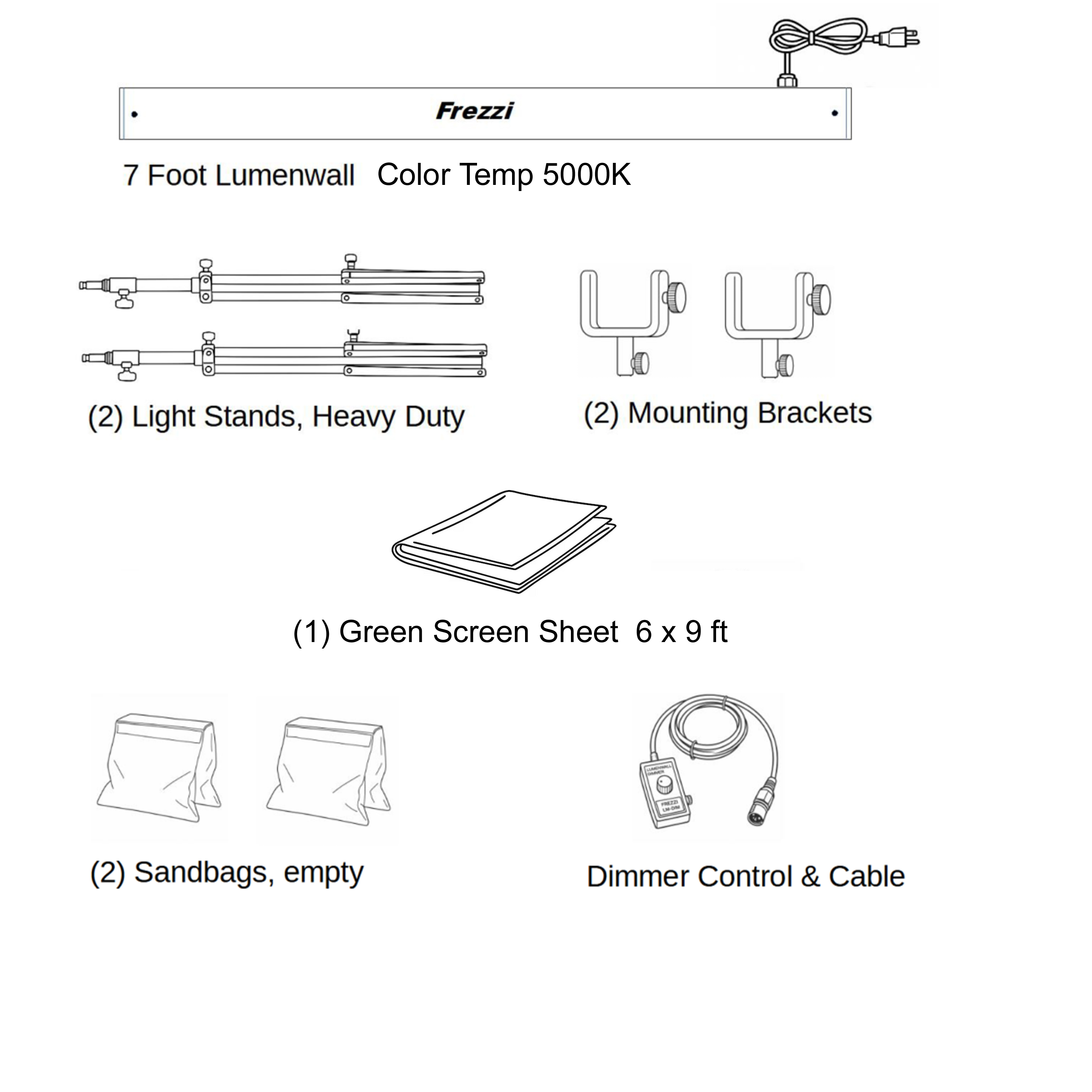 Lumenwall 7ft Complete Green Screen Kit — Cool thumbnail 2